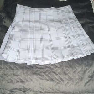 Princess Polly plaid light blue skirt